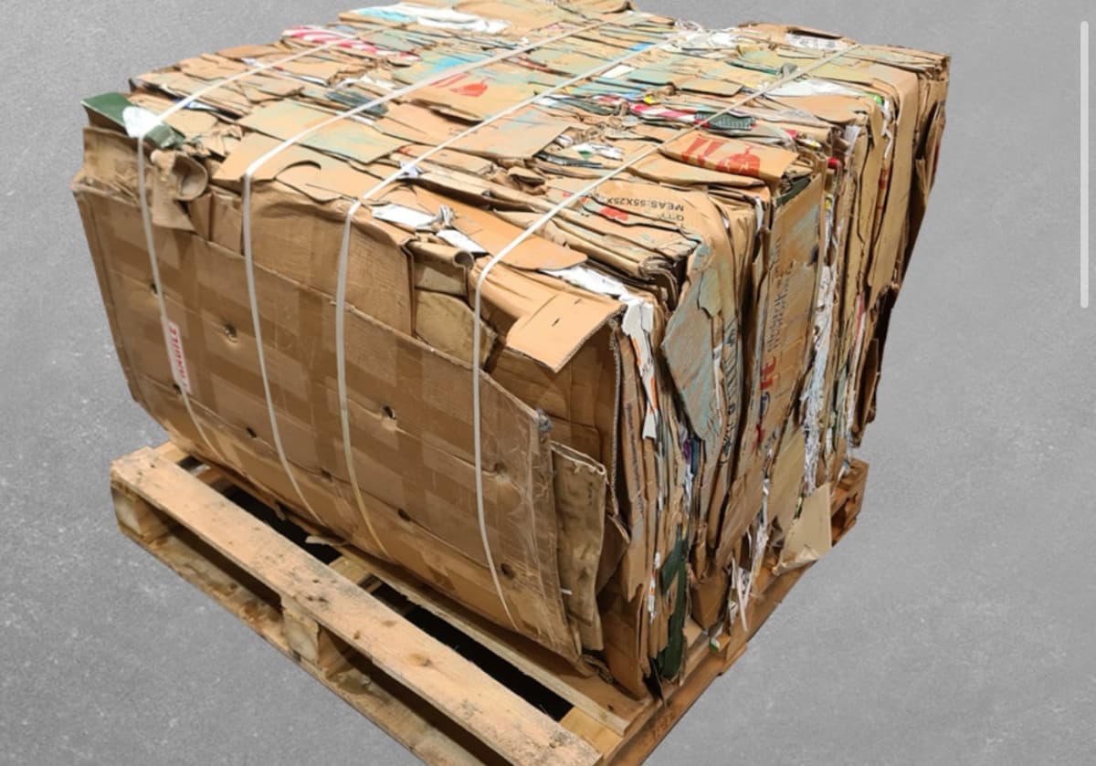 OCC recycled cardboard bale
